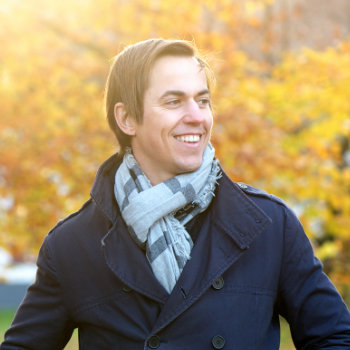 Handsome Man Smiling Outdoors