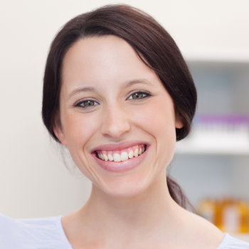 Smiling happy young woman