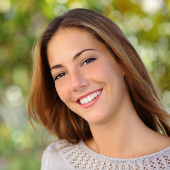 smiling calm young woman