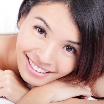 woman with beautiful healthy smile